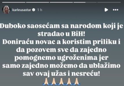 jelena karleuša o poplavama u Bosni i Hercegovini