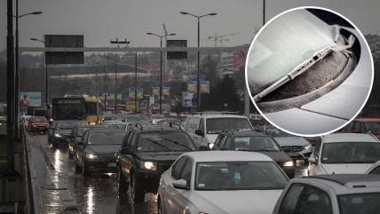 Zima, mraz, led, staklo, vetrobran, vetrobransko staklo, auto, vozila, gužva, automobili, kolona, kolaps, Beograd, šoferšajbna