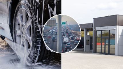Perionica, samouslužna perionica, pranje kola, pranje automobila, automobilli, vozila, gužva, saobraćaj, kolona, Gazela, Beograd