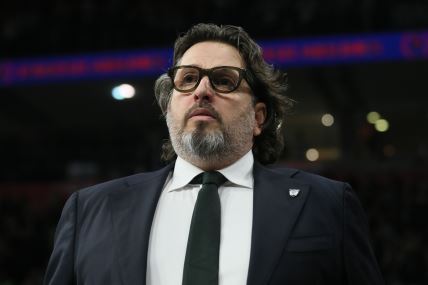 Andrea Trinkijeri trener kosarkasa Zalgirisa na utakmici Evrolige protiv Partizana