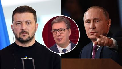 Volodimir Zelenski, Aleksandar Vučić, Vladimir Putin