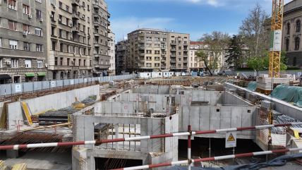 Radovi na podzemnoj garaži u Vlajkovićevoj ulici