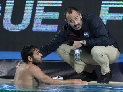 Trener VK Novi Beograd Živko Gocić.
