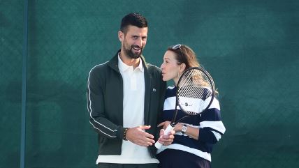 Jelena Đoković i Novak Đoković na Košutnjaku.