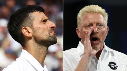 Boris Beker viče ka Novaku Đokoviću na Vimbldonu.