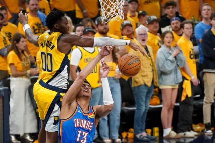 Detalj sa finalnog meča NBA lige između Indijane i Oklahome.