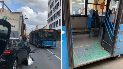 Saobraćajna nezgoda Novi Sad autobus i putnički automobil