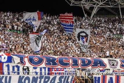 Navijači Hajduka, popularna Torcida na Poljudu.