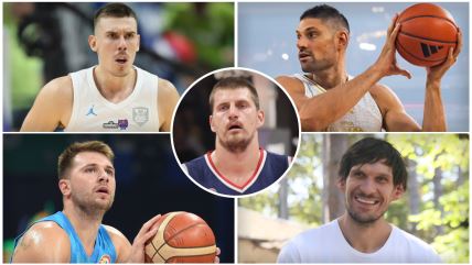 Nikola Jokić Luka Dončić Vlatko Čančar Boban Marjanović i Nikola Vučević
