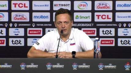 Aleksandar Sekulić  na konferenciji za medije posle poraza Slovenije od Nemačke na Eurobasketu