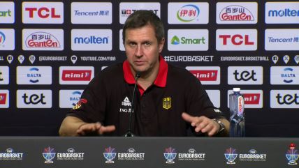 Alan Ibrahimagić na konferenciji za medije posle pobede Nemačke nad Slovenijom.