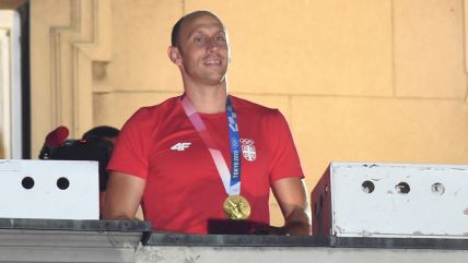 Andrija Prlainović doček posle Olimpijskih igara