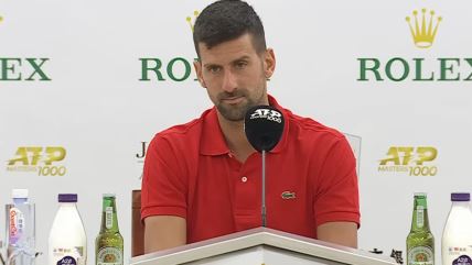 Novak Đoković na konferenciji za medije u Šangaju.