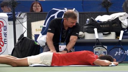 Novak Đoković masaža