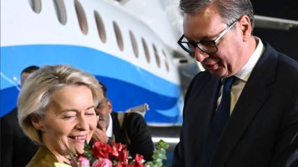 Aleksandar Vučić i Ursula Fon Der Lajen