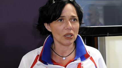 Jasna Šekarić u beloj trenerci.