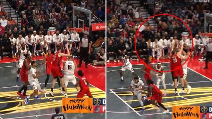 Nikola Jokić neverovatna asistencija na meču Denvera i Portlanda