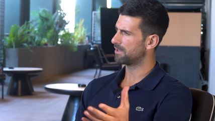 Novak Đoković daje intervju za CNN.