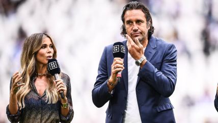 Luka Toni i Dileta Leota na utakmici Serije A