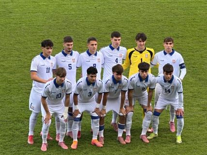 Reprezentacija Srbije do 19 godina, pred meč protiv Gruzije.