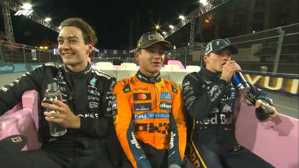 Rasel, Noris i Ferstapen voze se u autu posle trke u Las Vegasu.