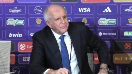 Željko Obradović na konferenciji za medije posle poraza od Panatinaikosa.