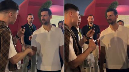 Novak Đoković priča sa blogerom Juđi Belezom