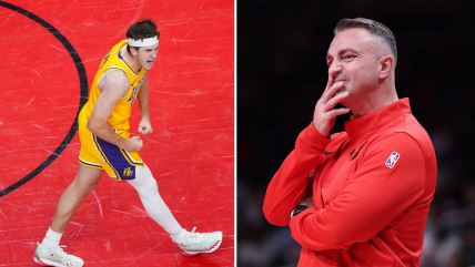 Ostin Rivs slavi s leve strane, sa desne zamišljeni Darko Rajaković.