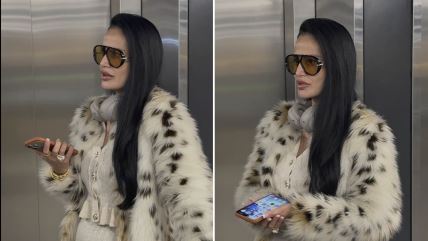 Indi prava senzacija na aerodromu prošetala ekstravagantnu bundu