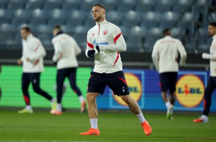 Marko Arnautović na treningu pred Šturm Crvena zvezda