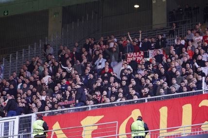 Delije na utakmici Braga - Zvezda.