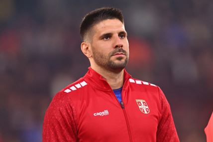 Aleksandar Mitrović u trenerci reprezentacije Srbije.