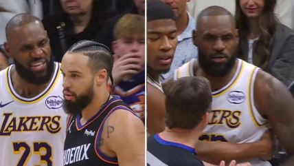 Dilon Bruks i Lebron Džejms svađa.