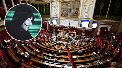 Haker, parlament, hakovanje, Anonimusi, skupština