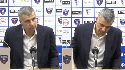 Vlade Jovanović posle poraza Spartaka od Bosne