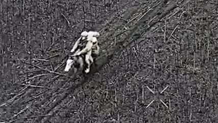 Rusi napadaju ukrajince na konjima.jpg