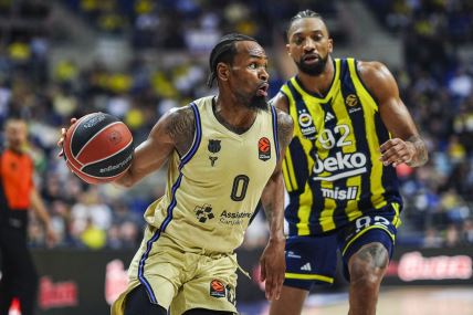 Kevin Panter i Kem Birč na meču Barselone i Fenerbahčea