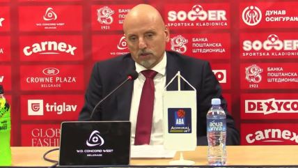 Saša Obradović na konferenciji za novinare Crvene zvezde