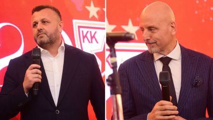 Željko Drčelić i Saša Obradović na koktelu Crvene zvezde
