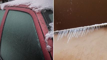 Ledenica, led, sneg, automobil, zima, zaleđeni auto, zaleđeni automobil