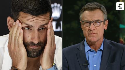 Novak Đoković sa leve strane i sa desne Mats Vilander.