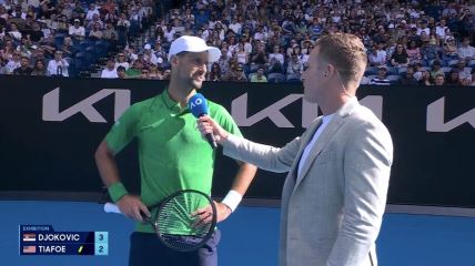 Novak Ðoković izjava tokom meča sa Tijafoom (1).jpg