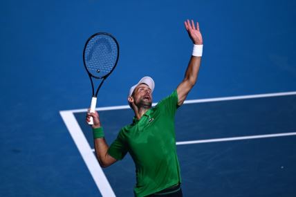 Novak Đoković na servisu
