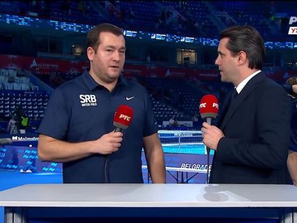 Uroš Stevanović daje izjavu za RTS.