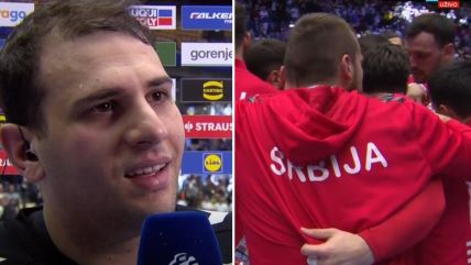 Slavlje rukometaša Srbije posle Nemačke