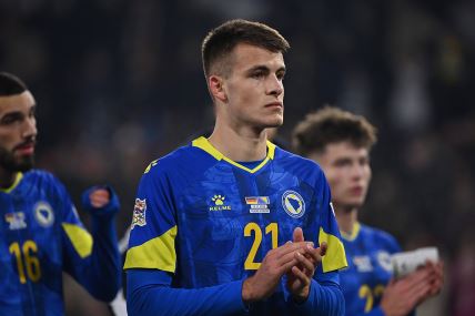 Samed Baždar u dresu BiH.