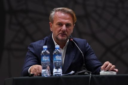 Ostoja Mijailović na konferenciji za medije