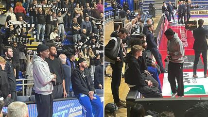 Povređeni Šejk Milton na utakmici Partizana.jpg