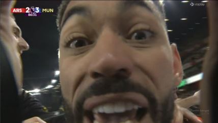 Mateus Kunja slavi gol na Arsenal Mančester junajted