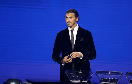 Zlatan Ibrahimović na žrebu Lige šampiona.